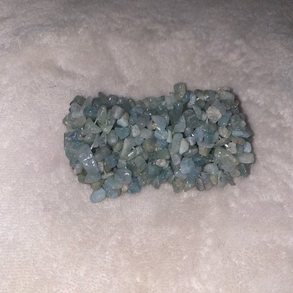 Aquamarine Wide stretch Bracelet